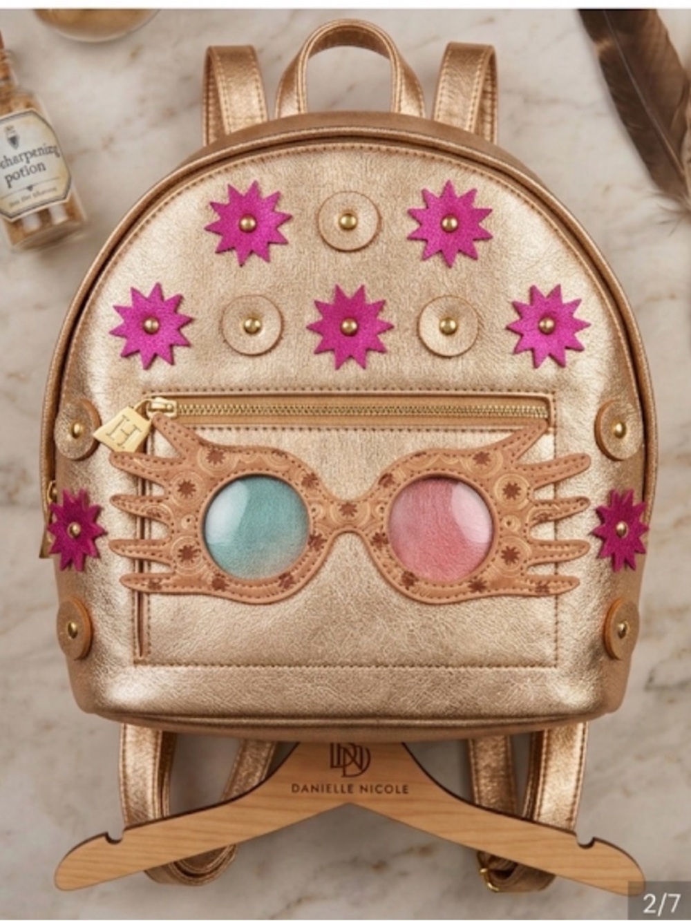 Danielle Nicole Harry Potter Luna Lovegood Spectrespecs Mini Backpack Rose Gold